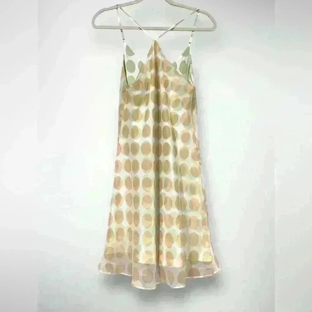 Womens Sensara Slip Dress Size Medium Polka Dot Adjustable Straps NEW - Picture 3 of 8